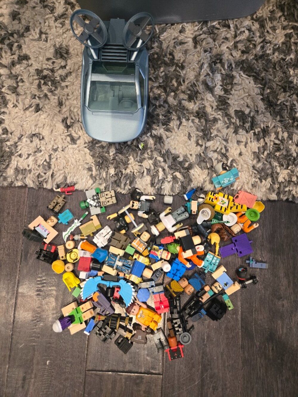 Large Roblox Figure & Accessory Lot with Drone Vehicle | Multicolor